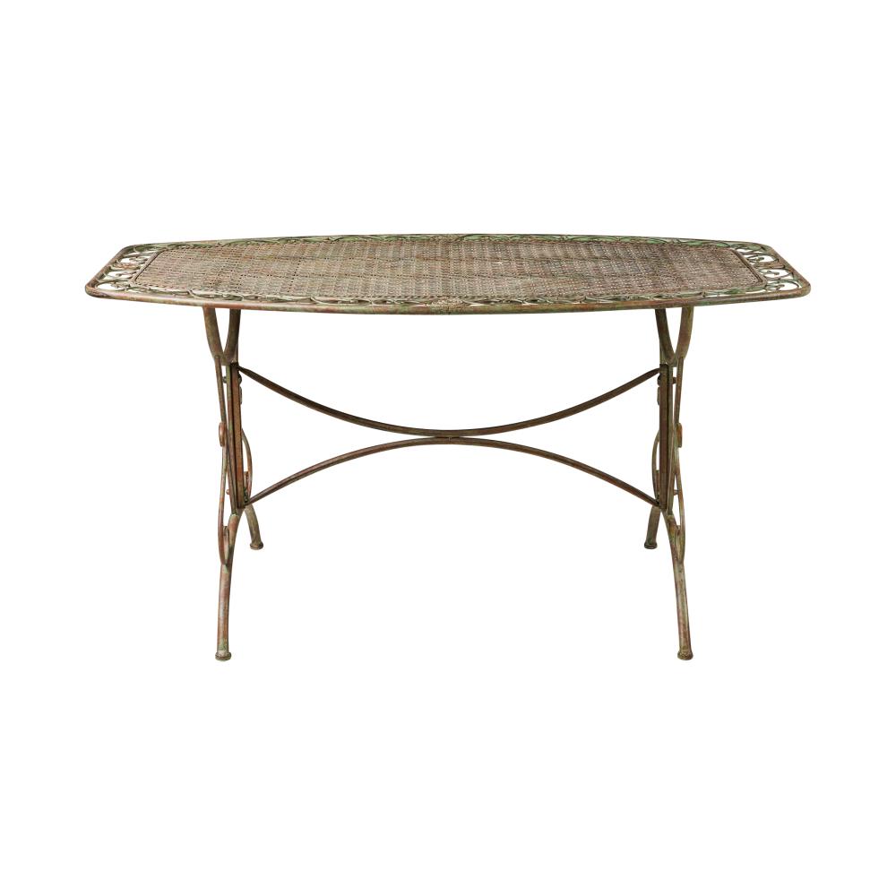 vonkajsi klasicky kovany stol zahradny klasicky elegantny zamok honosny mestiansky mediteransky taliansky toskansky naladovy lameridiana zariadenie patina vintage esencia zelena.jpg